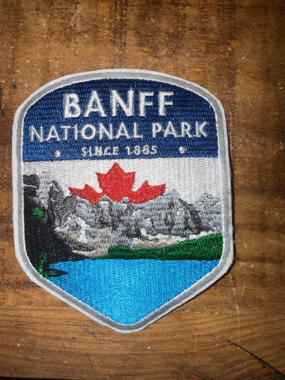 Banff National Park Embroidered Patch - Blue, Red, Green